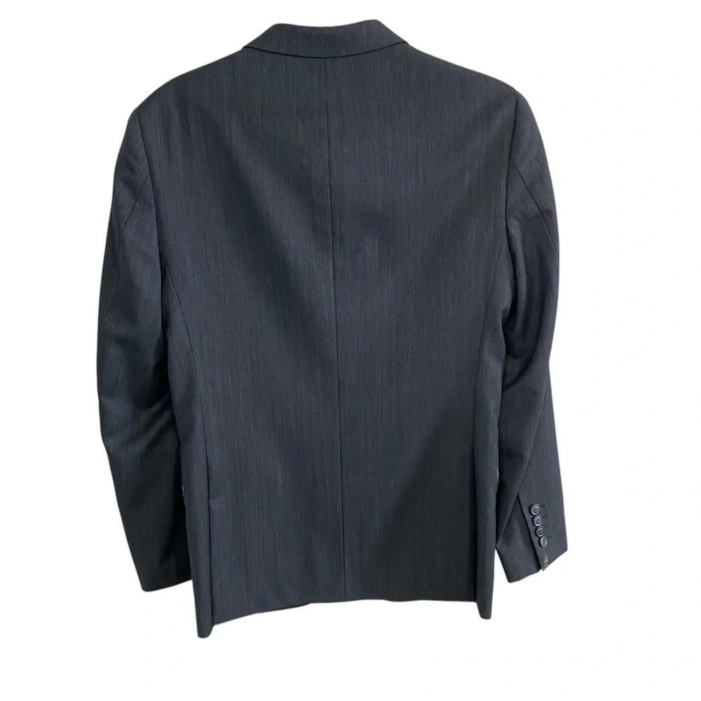 EGARA Slim Fit Wool Charcoal Gray Dress Coat - 34 Short Indonesia